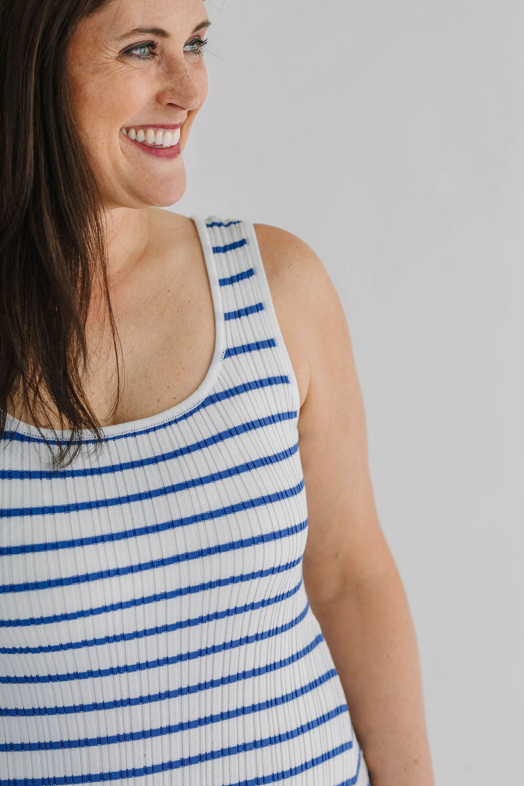 Striped Sleeveless Rib Knit Maxi Dress - The Girl on Ivy