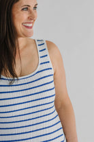 Striped Sleeveless Rib Knit Maxi Dress - The Girl on Ivy