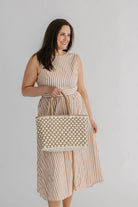 Avery Striped Woven Midi Dress - The Girl on Ivy