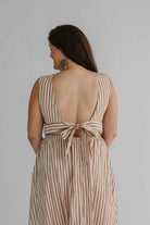 Avery Striped Woven Midi Dress - The Girl on Ivy