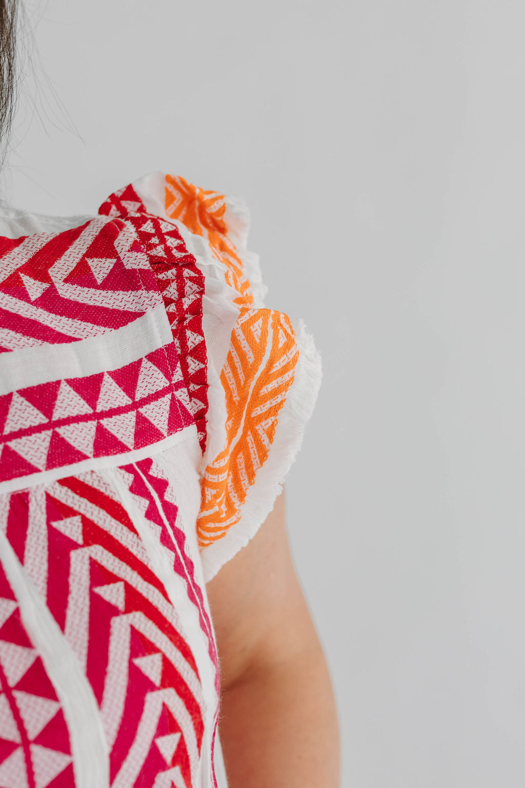 Finley Flutter Sleeve Knit Pattern Top - The Girl on Ivy