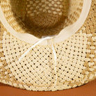 Two Tone Straw Braided Patches Cowboy Hat - The Girl on Ivy