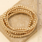 Mixed Mini Metallic Beaded Bracelet 7 Set - The Girl on Ivy