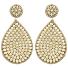 Bohemian Beaded & Woven Teardrop Dangle Earrings - The Girl on Ivy