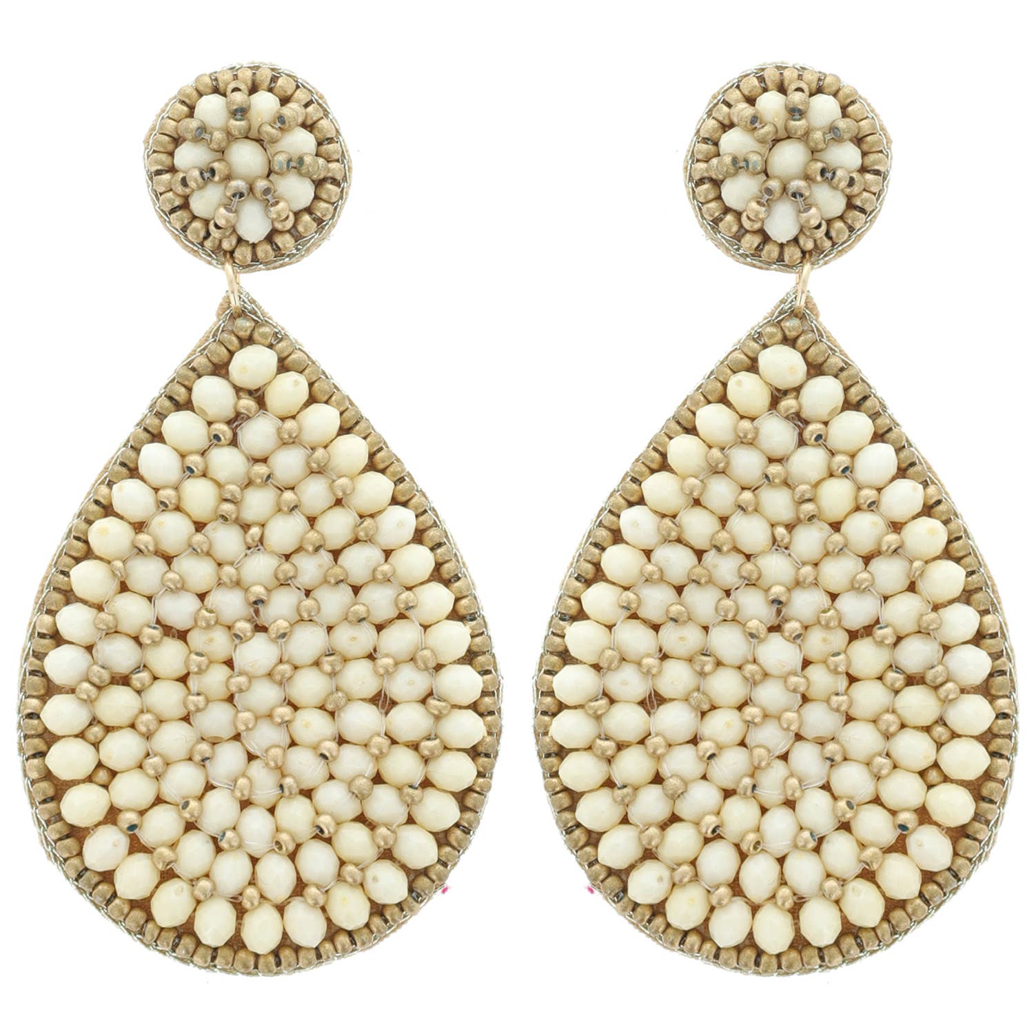 Bohemian Beaded & Woven Teardrop Dangle Earrings - The Girl on Ivy