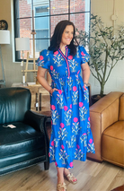 BOHO Floral Puff  Sleeve High Waist Maxi Dress - The Girl on Ivy