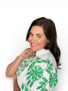 Eliana THML Embroidered Smocked Neck Puff Top - The Girl on Ivy