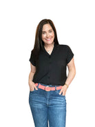 Jessie Short Tab Sleeve Button Down Shirt (3 Color Options) - The Girl on Ivy