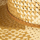 Two Tone Straw Braided Patches Cowboy Hat - The Girl on Ivy