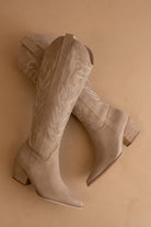 The Samara Cedar Wood | Embroidered Western Tall Boot - The Girl on Ivy