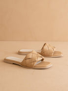 The Darla Almond Woven Slide Sandal - The Girl on Ivy