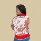 Chelsea Floral Half Zip Collared Pullover Sweater - The Girl on Ivy