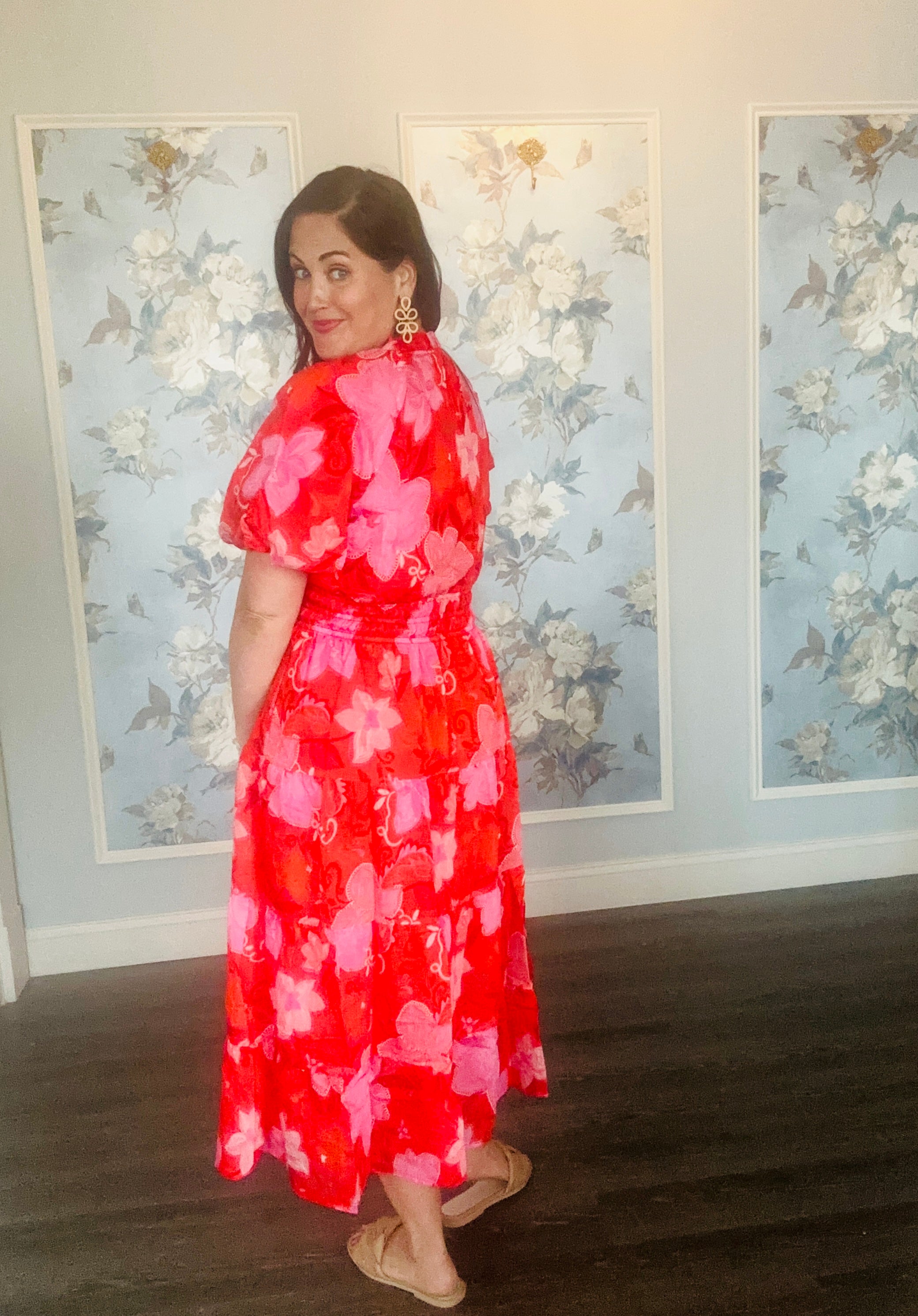 Francis Floral Puff Sleeve Tiered Maxi Dress - The Girl on Ivy