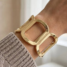 Solid Oval Chain Hinge Bangle Bracelet - The Girl on Ivy