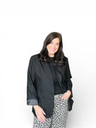 Black oversized boyfriend blazer 