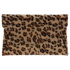 Faux Fur Leopard Print Double Pocket Clutch - The Girl on Ivy