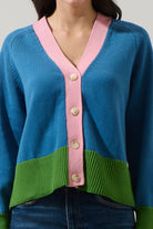 Hendria Color Block Cardigan - The Girl on Ivy