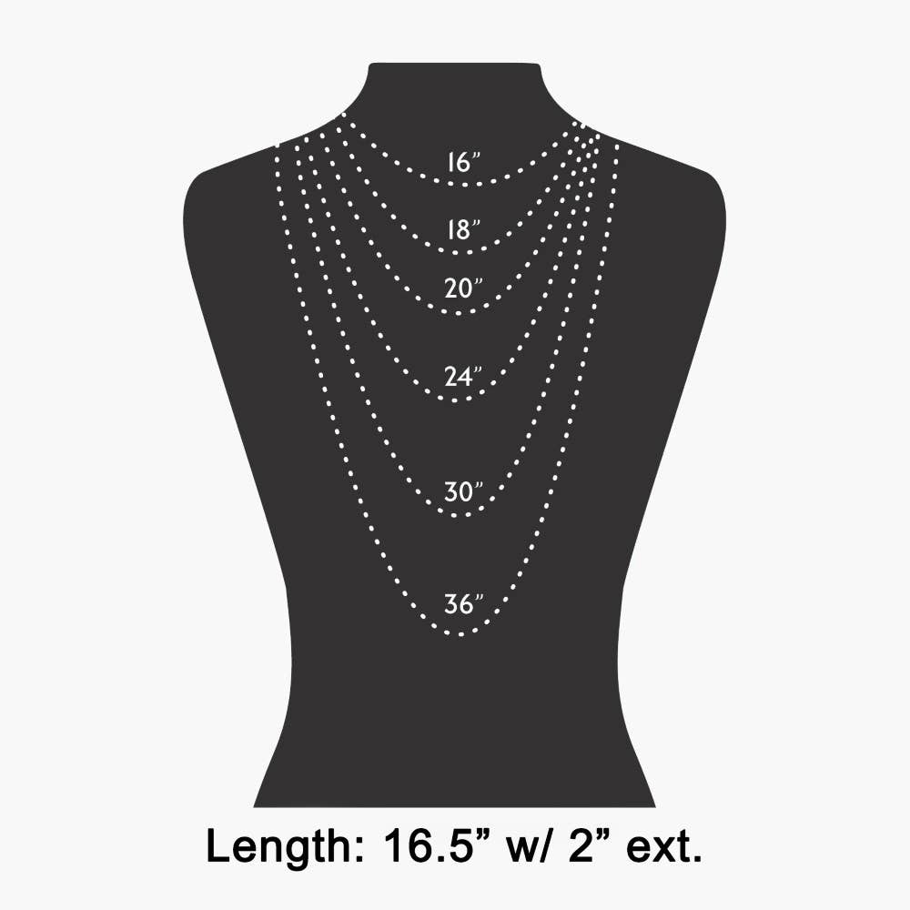 Large Square Faceted Stone Pendant Toggle Chain Necklace - The Girl on Ivy