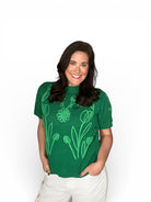 Winsley Floral Embroidered Sweater Top - The Girl on Ivy