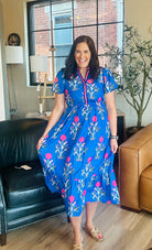 BOHO Floral Puff  Sleeve High Waist Maxi Dress - The Girl on Ivy