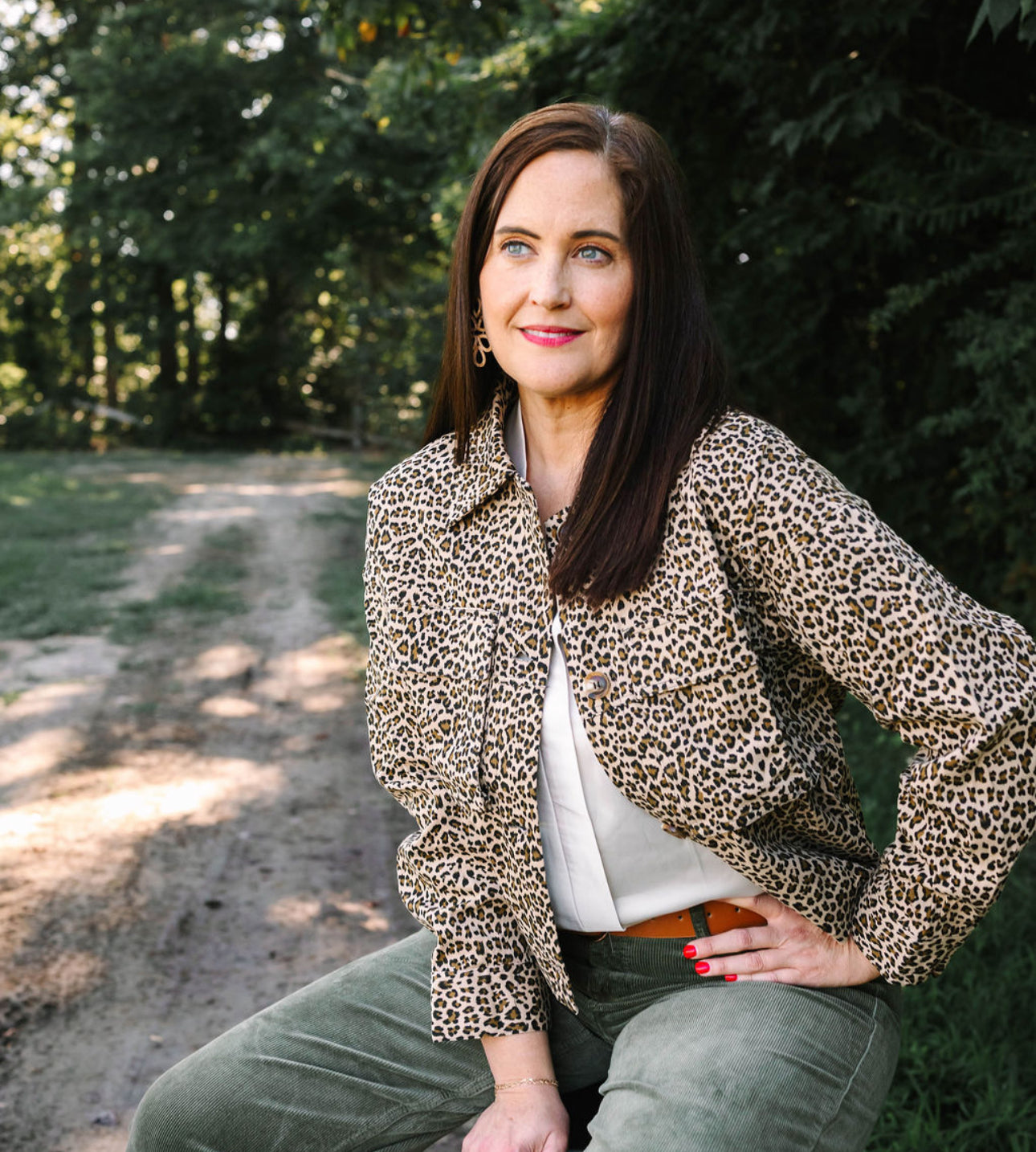 Beige Leopard Print Button Up Jacket with Long Sleeves - The Girl on Ivy