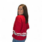Ohio Logo V-Neck Varsity Sweater - The Girl on Ivy