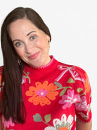 Short Sleeve Floral Detail Knit Top - The Girl on Ivy