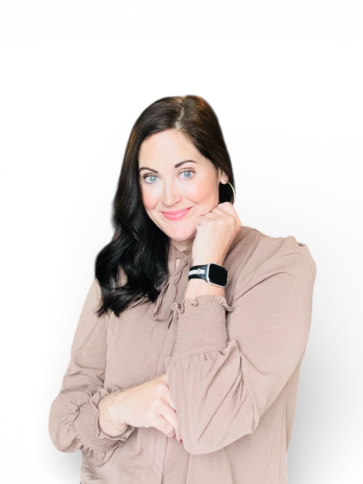 AINSLEY NECKTIE LONG SLEEVE WITH SMOCKED CUFF TOP - The Girl on Ivy