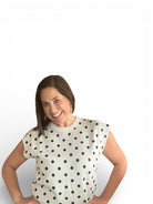 Josephine Sleeveless Polka Dot Top - The Girl on Ivy