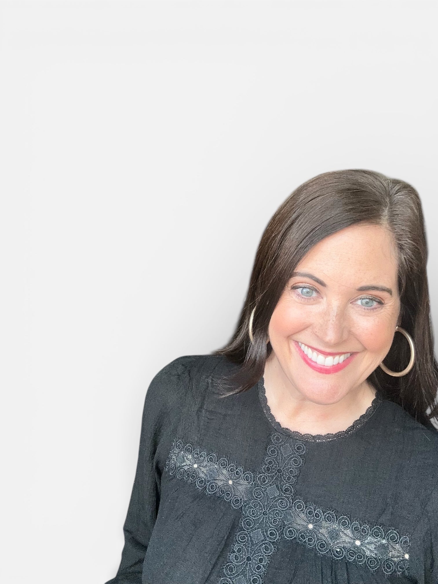 LIBBY LACE DETAIL ROUND NECK LONG SLEEVE BLOUSE - The Girl on Ivy