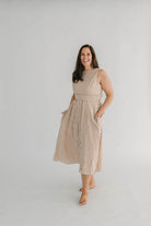 Avery Striped Woven Midi Dress - The Girl on Ivy