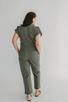 Maeve ZIPPER FRONT  UTILITY PAPER  CARGO  ONE-PIECE JUMPSUIT - The Girl on Ivy