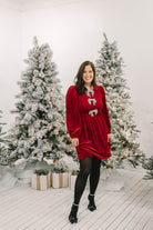 Glow Bow Velvet Mini Dress (available in Emerald and Red) - The Girl on Ivy