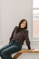 Chapman Navy Plaid Button Down Top - The Girl on Ivy