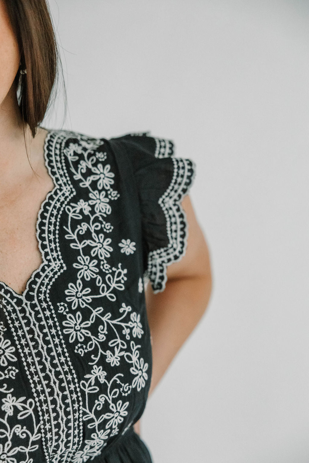 Chanel THML Embroidered Dress W/ Scalloped Neckline - The Girl on Ivy
