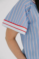 Americana Wide Sleeve Striped Pattern Top - The Girl on Ivy