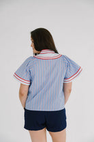 Americana Wide Sleeve Striped Pattern Top - The Girl on Ivy