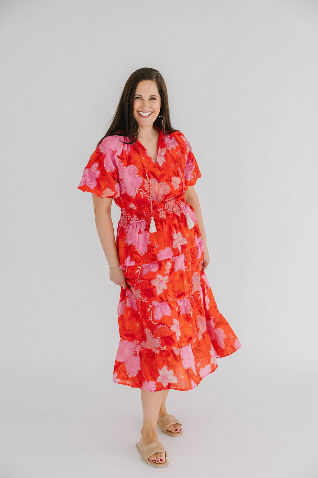 Francis Floral Puff Sleeve Tiered Maxi Dress - The Girl on Ivy
