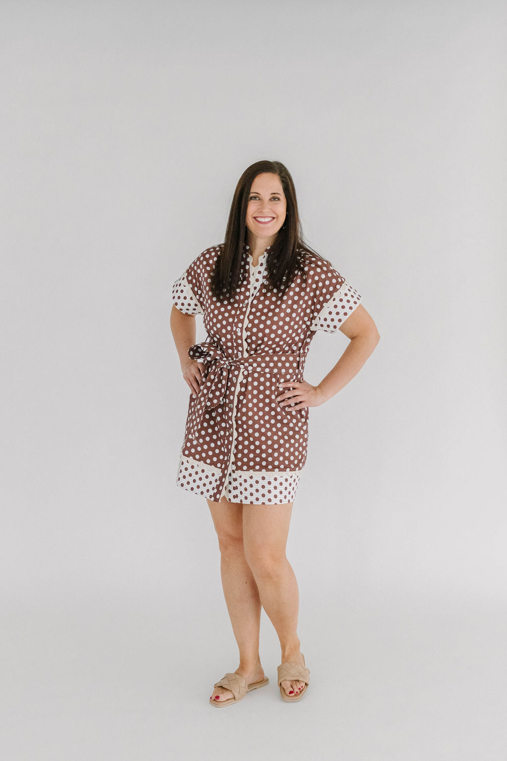 Vivian Short Sleeve Polka Dot Dress - The Girl on Ivy