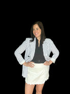 Claudia Woven White Skort with Ric Rac Trim - The Girl on Ivy