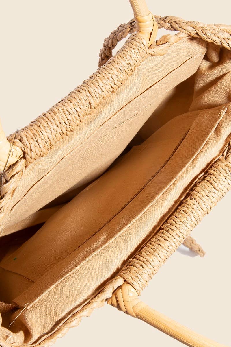 Intricate Basket Weave Square Hand Bag - The Girl on Ivy