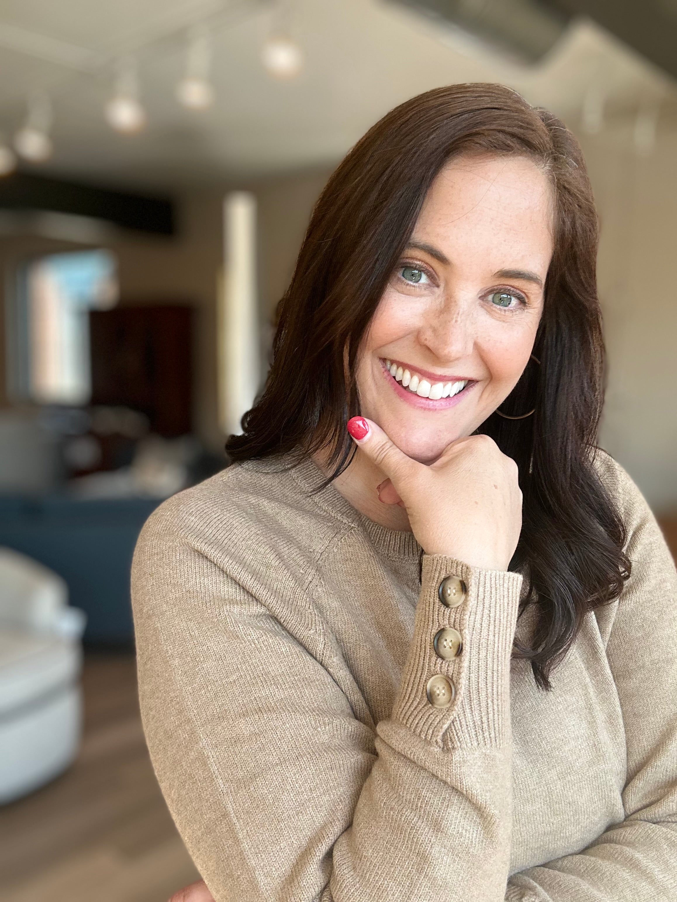 Casual Solid Buttoned Bishop Sleeve Sweater (2 color options) - The Girl on Ivy