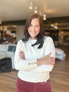 Casual Solid Buttoned Bishop Sleeve Sweater (2 color options) - The Girl on Ivy