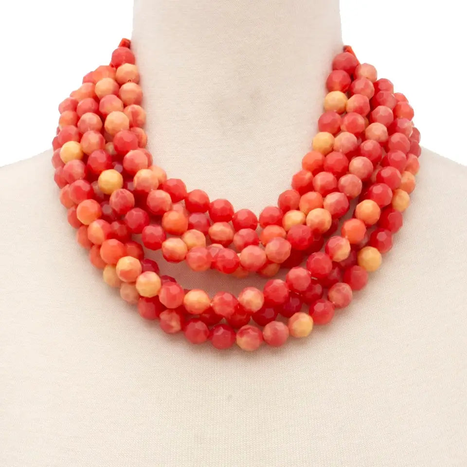 CHUNKY BEADED LAYERED MAGNETIC NECKLACE - The Girl on Ivy