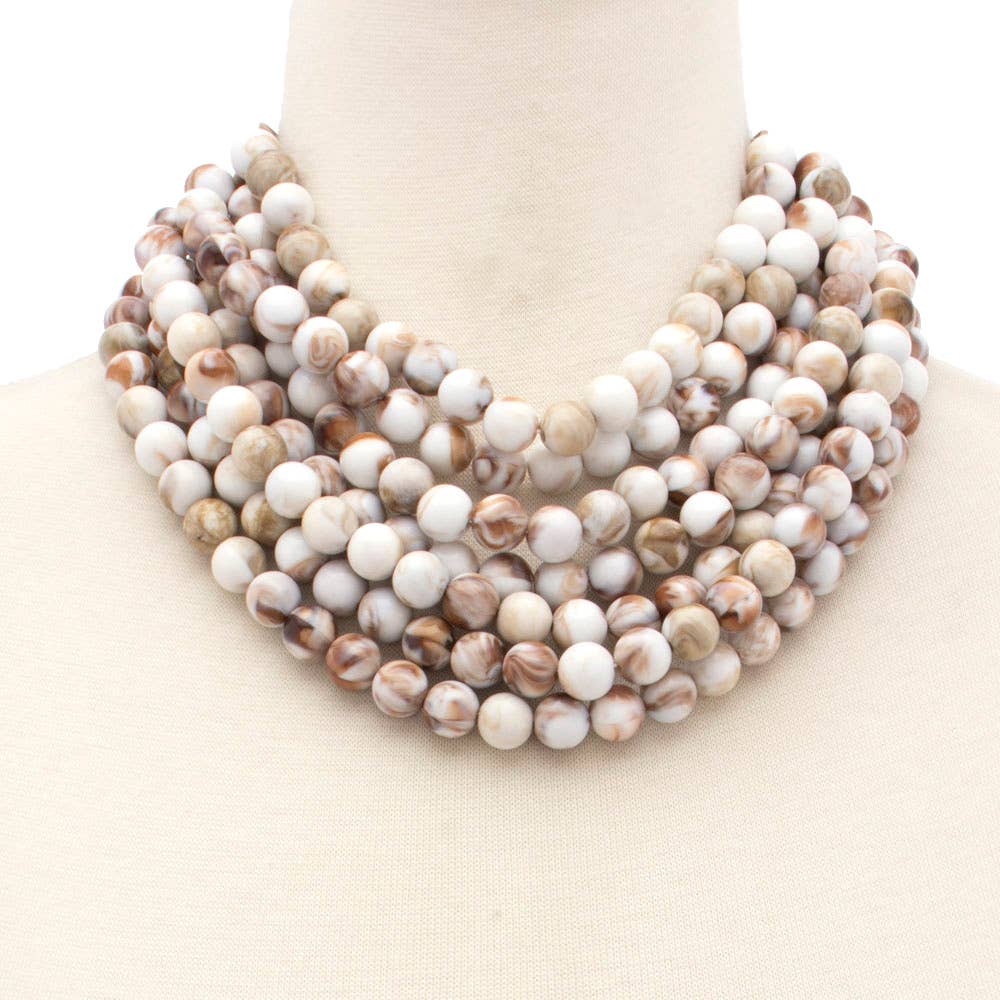 CHUNKY BEADED LAYERED MAGNETIC NECKLACE - The Girl on Ivy