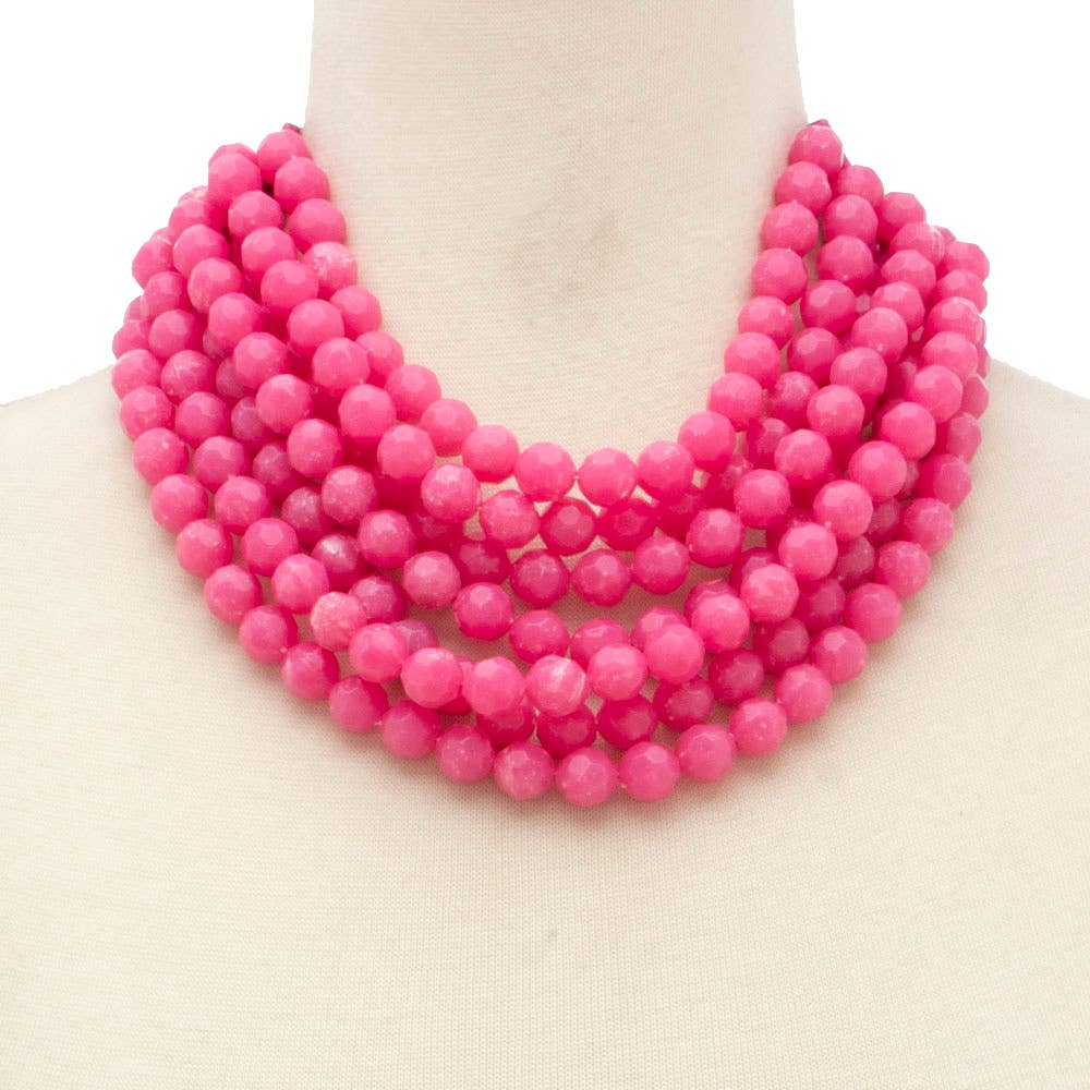 CHUNKY BEADED LAYERED MAGNETIC NECKLACE - The Girl on Ivy