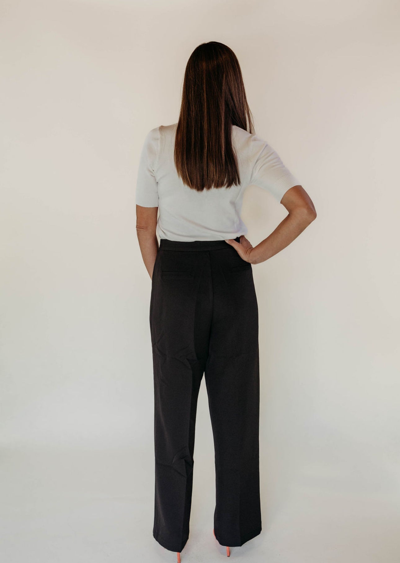 Pleated Trouser Pants (Black) - The Girl on Ivy