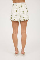 FLORAL EMBROIDERY DETAIL SCALLOP HEM SHORTS (2 Color Options) - The Girl on Ivy