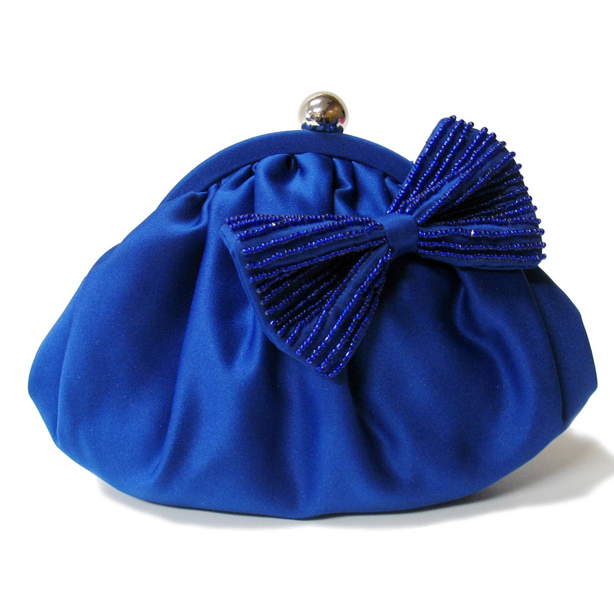 Satin Evening bag with beaded ribbon - The Girl on Ivy