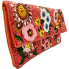 Red Flower Beaded Clutch Bag - The Girl on Ivy